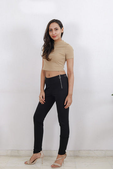 Classic Jeggings with Vertical Mock Pockets