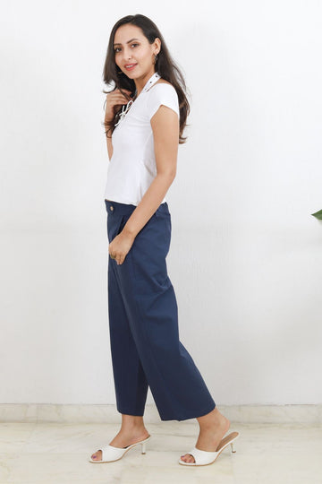 Linen Culottes with Belt Detailing