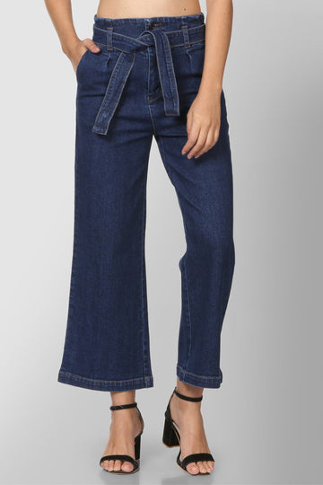 Tie Up Belt Wide Leg Denim