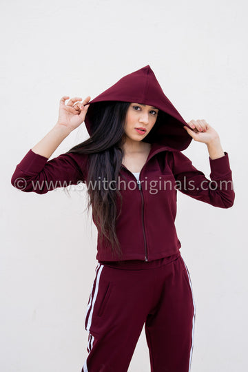 Double Striped Fleece Tracksuit